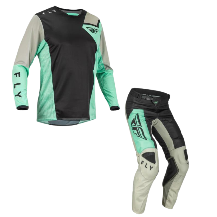 FLY 2023 KINETIC JET BLACK/MINT/GREY KIT COMBO