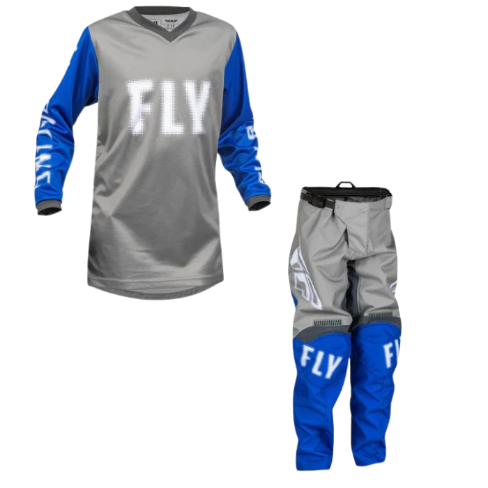 FLY 2023 YOUTH F-16 GREY/BLUE KIT COMBO