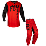 FLY RACING FLY 2024 YOUTH F-16 RED BLACK GREY KIT COMBO