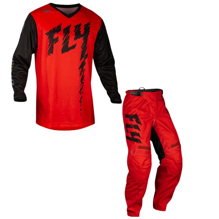 FLY RACING FLY 2024 YOUTH F-16 RED BLACK GREY KIT COMBO