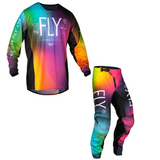 FLY RACING FLY 2024 YOUTH KINETIC PRODIGY FUSCHIA ELECTRIC BLUE HI-VIZ KIT COMBO