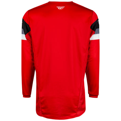 FLY RACING FLY 2024 YOUTH KINETIC PRIX RED GREY WHITE JERSEY