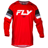 FLY RACING FLY 2024 YOUTH KINETIC PRIX RED GREY WHITE JERSEY