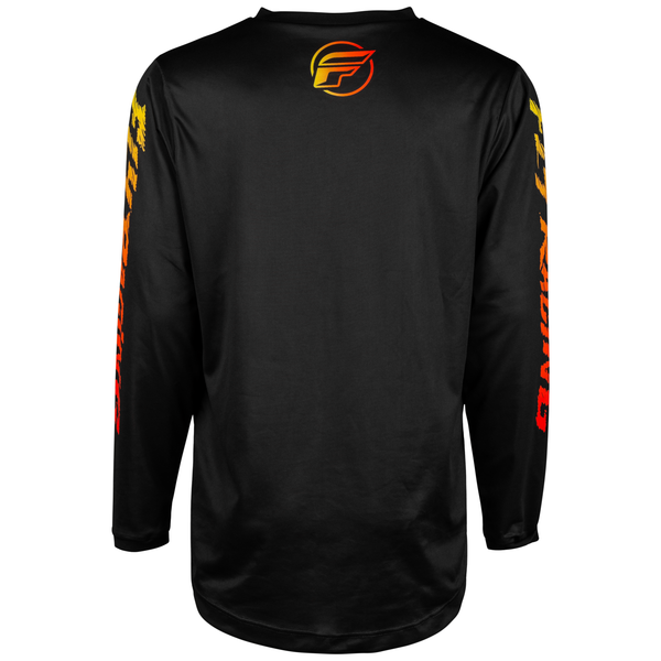 FLY RACING FLY 2024 YOUTH F-16 BLACK YELLOW ORANGE JERSEY