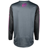 Fly Racing 2024 Youth F-16 Jersey (Grey/Charcoal/Pink)