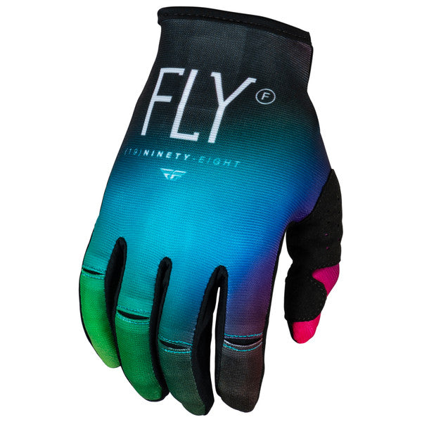 Fly Racing 2024 Youth Kinetic Prodigy Gloves (Fuchsia/Electric Blue/Hi-Viz)