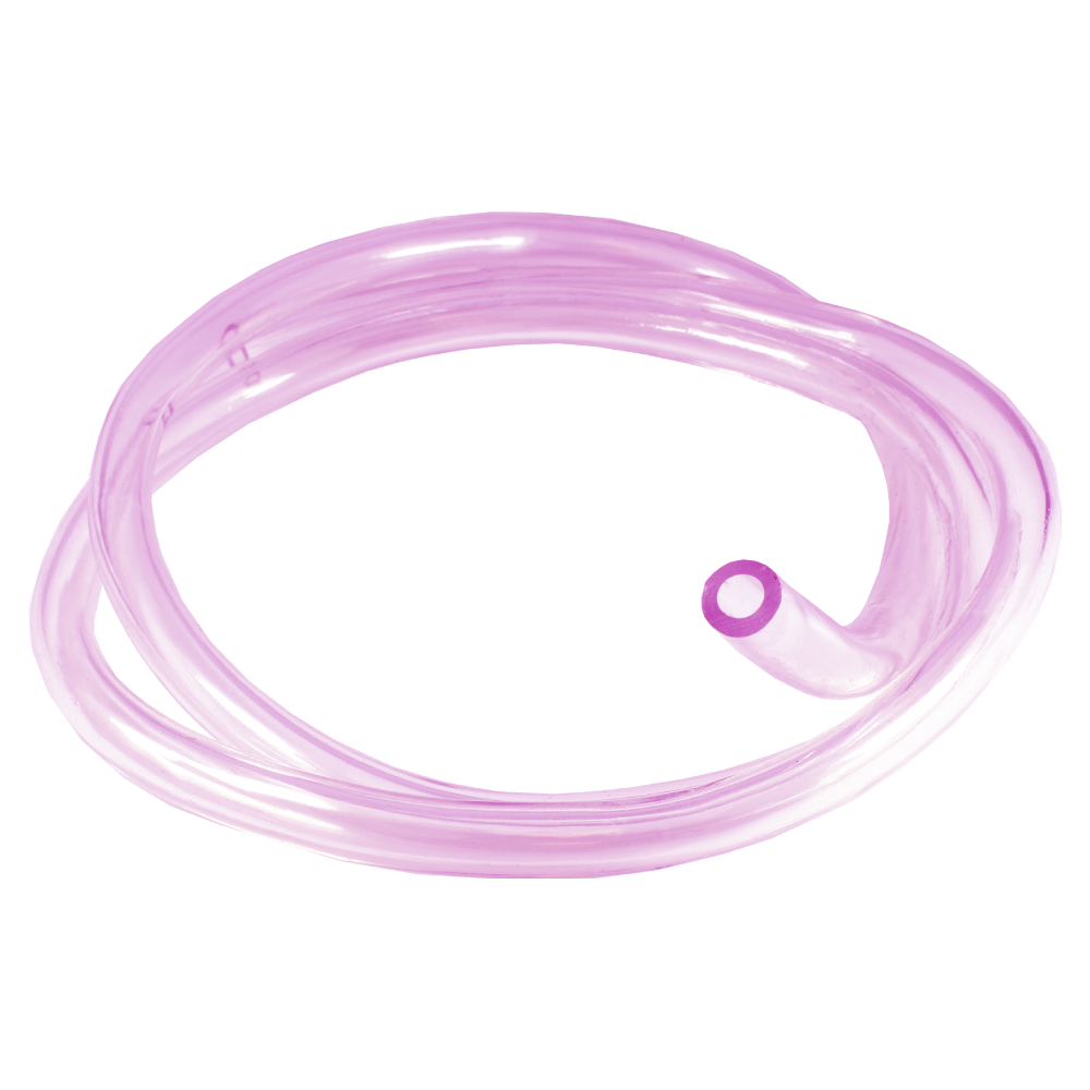 FUEL PIPE 4MM X 7MM OVERFLOW CLEAR (PINK) 1 METER