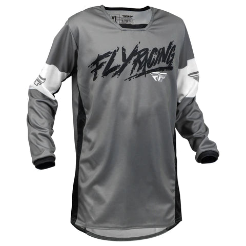 FLY 2023 YOUTH KINETIC KHAOS GREY/BLACK/WHITE KIT COMBO