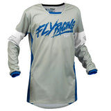 FLY 2023 YOUTH KINETIC KHAOS LIGHT GREY/BLUE/WHITE KIT COMBO