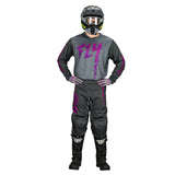 Fly Racing 2024 Youth F-16 Pants (Grey/Charcoal/Pink)