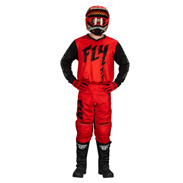 FLY RACING FLY 2024 YOUTH F-16 RED BLACK GREY JERSEY