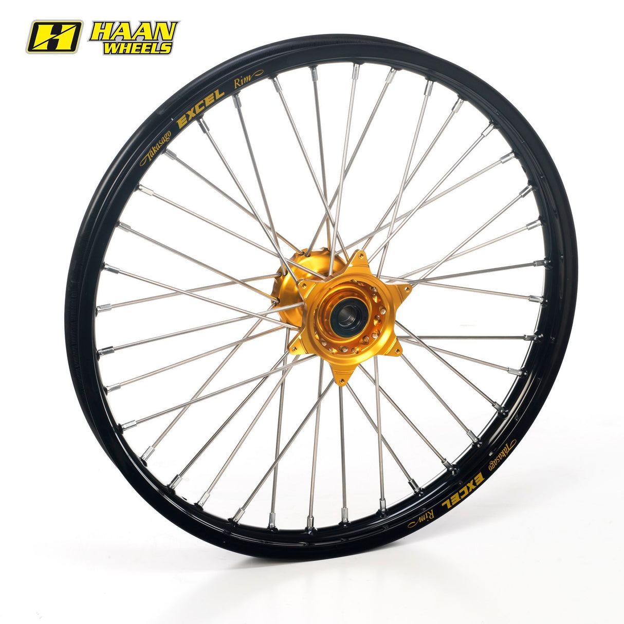 Haan Front Wheel Black Rim/Gold Hub (21 x 1.60) Suzuki RMZ250/450 07-24