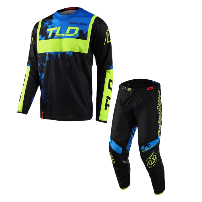 Troy Lee Designs GP ASTRO BLACK/YELLOW KIT COMBO