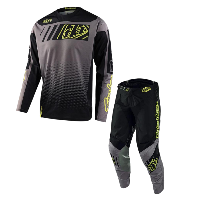 Troy Lee Designs GP ICON BLACK/GRAY KIT COMBO