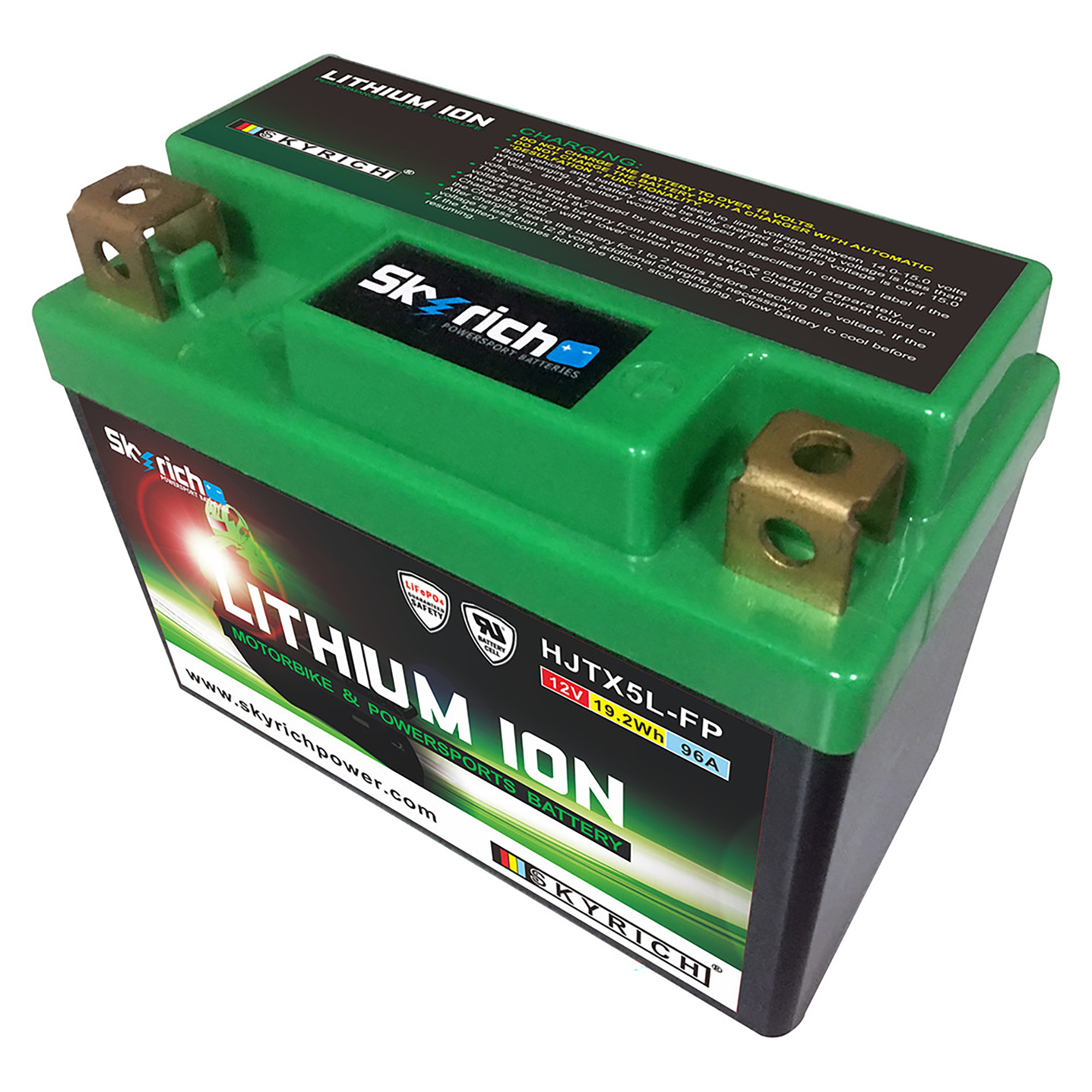 SKYRICH BATTERIA LITIO 12V POTENTE LEGGERISSIMA RICAMBIO YB5L-B / YB4L-B