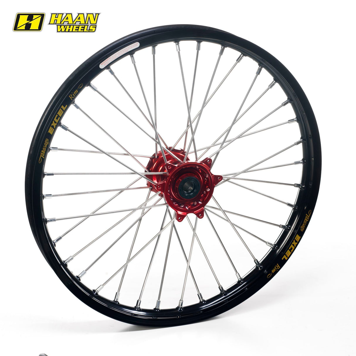 Haan Front Wheel Black Rim/Red Hub (14 x 1.60) Gas Gas MC65 21-22 S/W