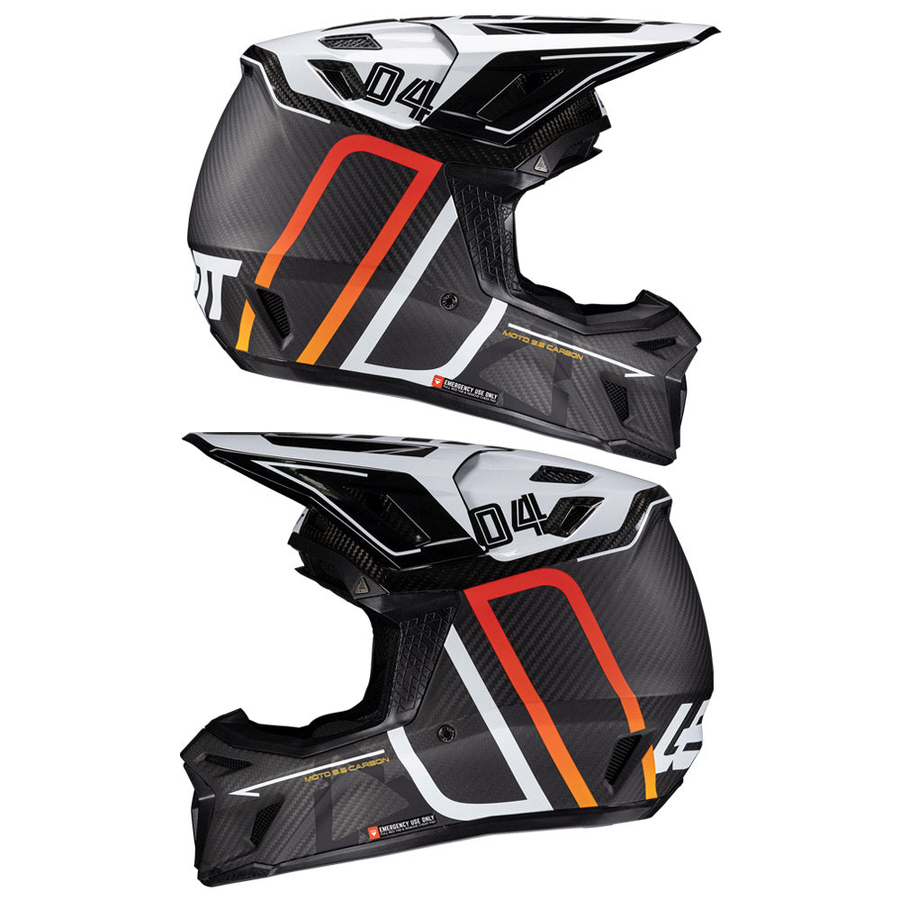 LEATT HELMET MOTO 9.5 V25 CARBON - WHITE