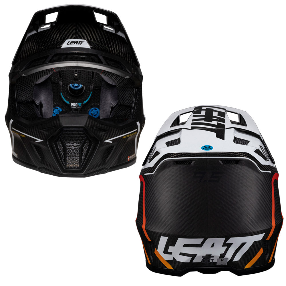 LEATT HELMET MOTO 9.5 V25 CARBON - WHITE