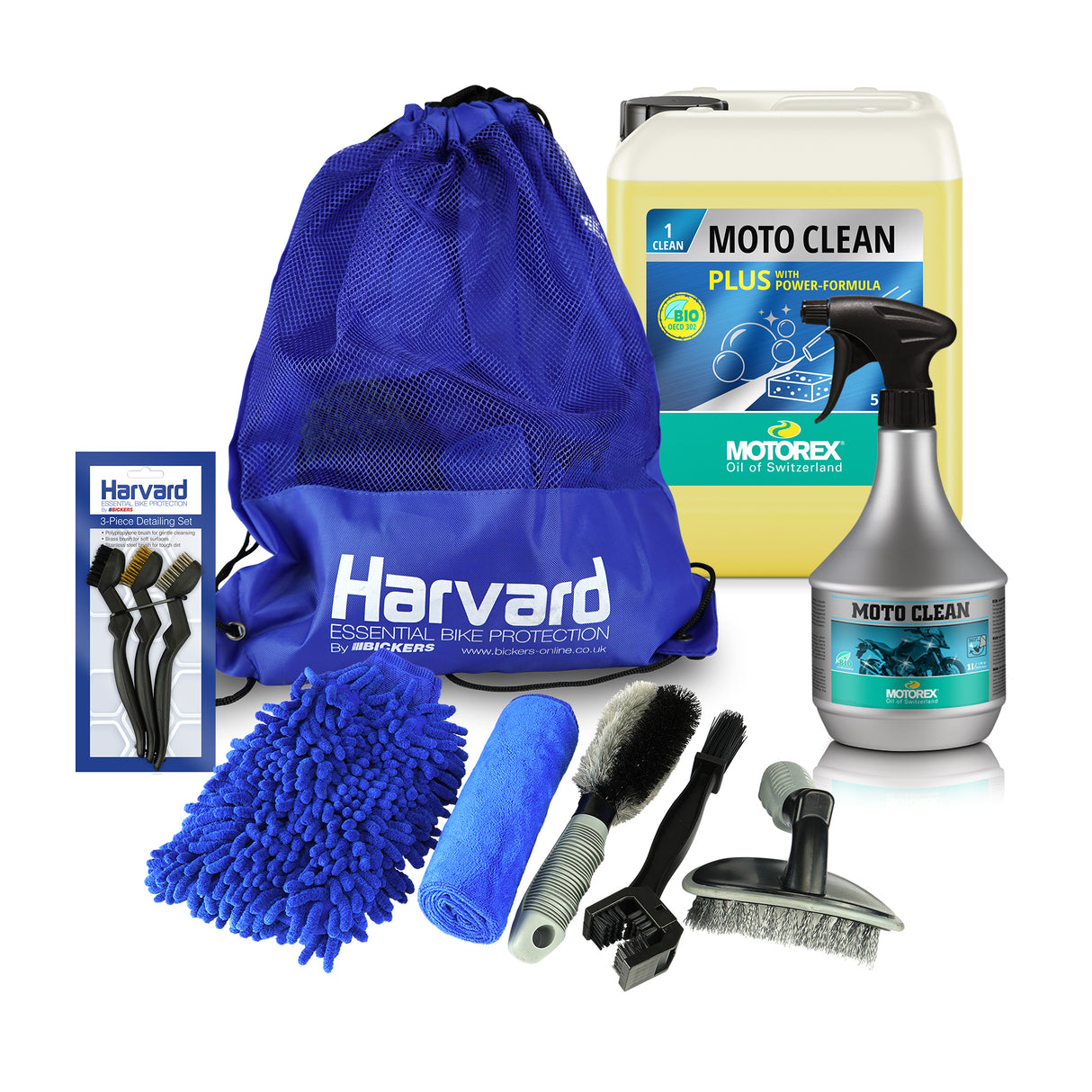 Motorex Moto Clean Bundle - 1L Atomiser, 5L Refill (20L Mixed) Plus Harvard Cleaning Kit