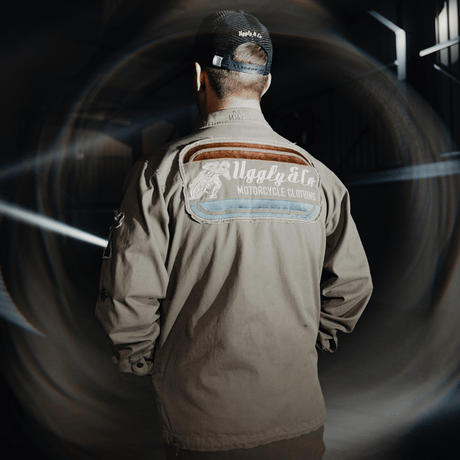 Green Flat Track Moto Shacket