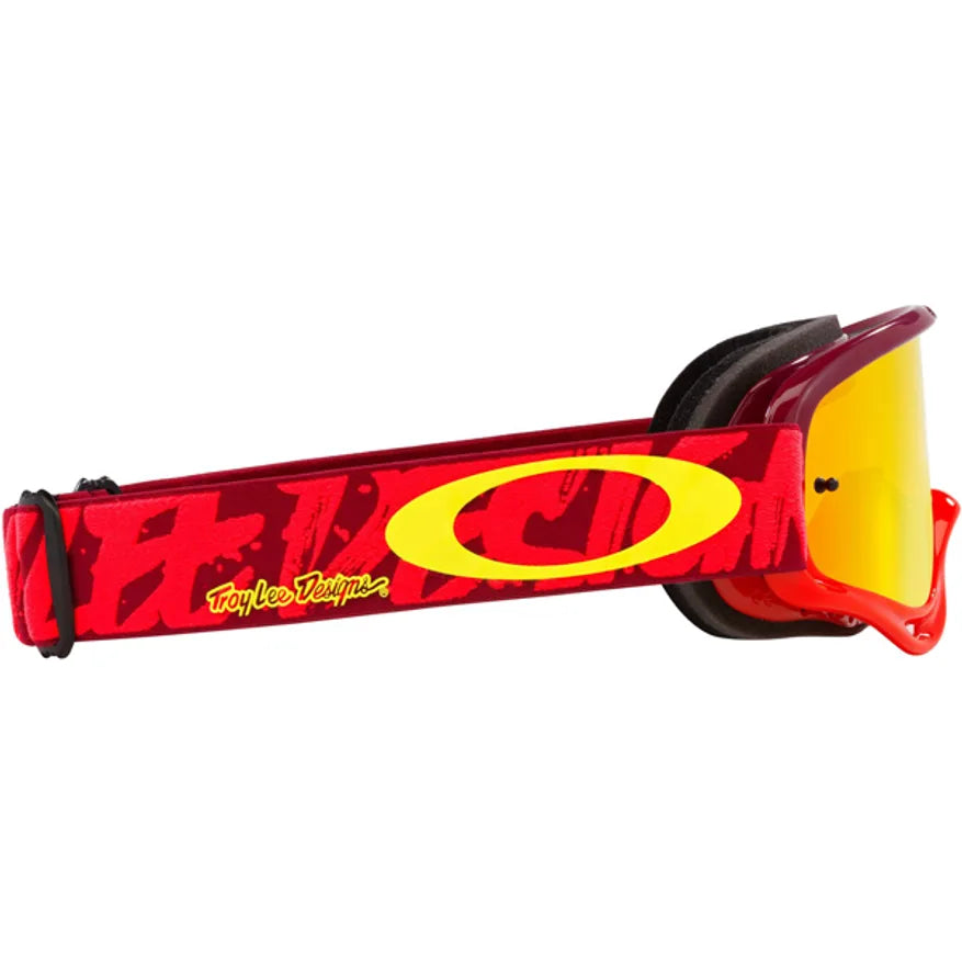 OAKLEY O FRAME TLD COLLECTION MX GOGGLE PAINTED RED FIRE IRIDIUM LENS