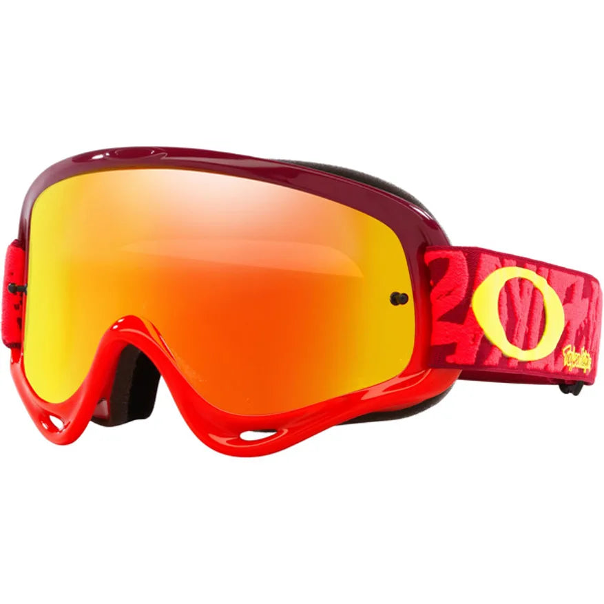 OAKLEY O FRAME TLD COLLECTION MX GOGGLE PAINTED RED FIRE IRIDIUM LENS