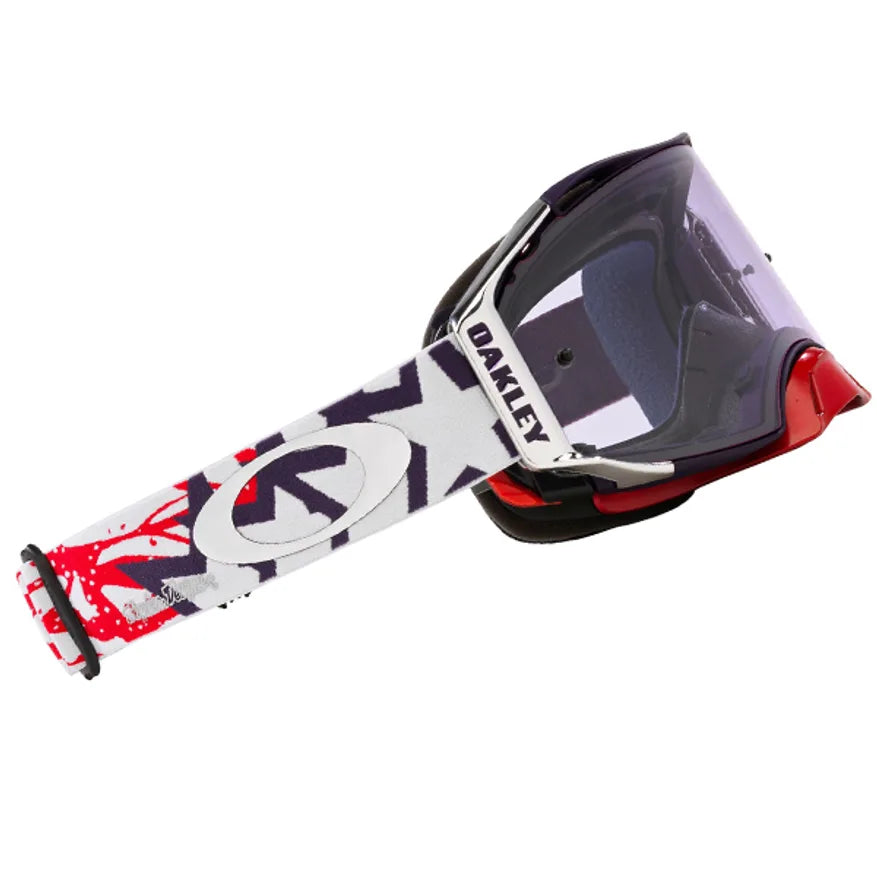 OAKLEY AIRBRAKE TLD COLLECTION MX GOGGLE RED/WHITE/BLUE STARS PRIZM MX LOW LIGHT LENS