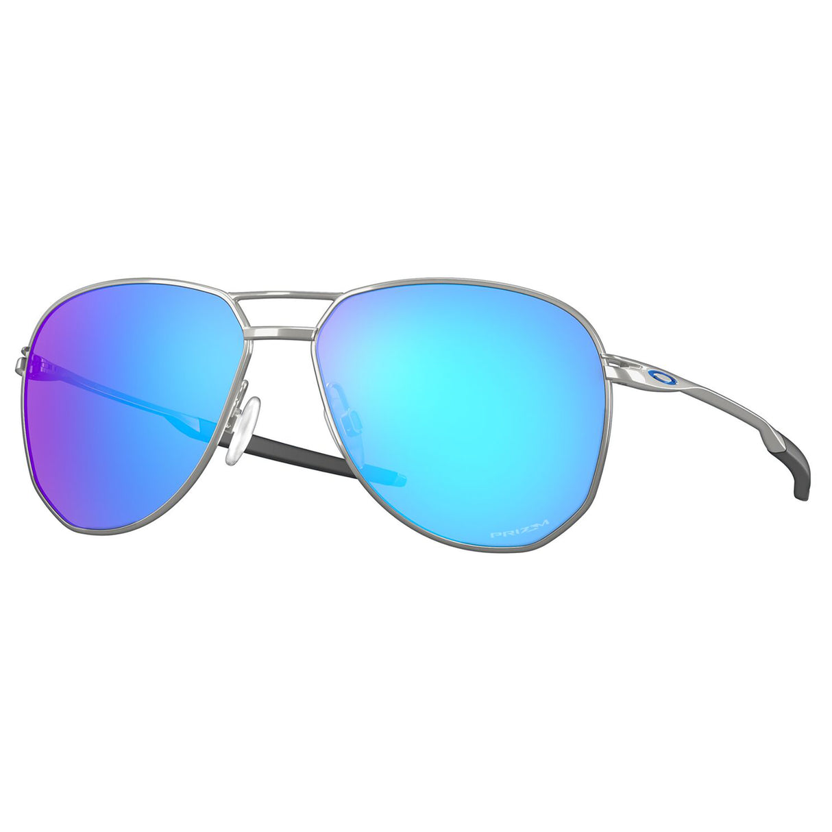 Oakley Contrail Sunglasses (Satin Chrome) Prizm Sapphire Lens