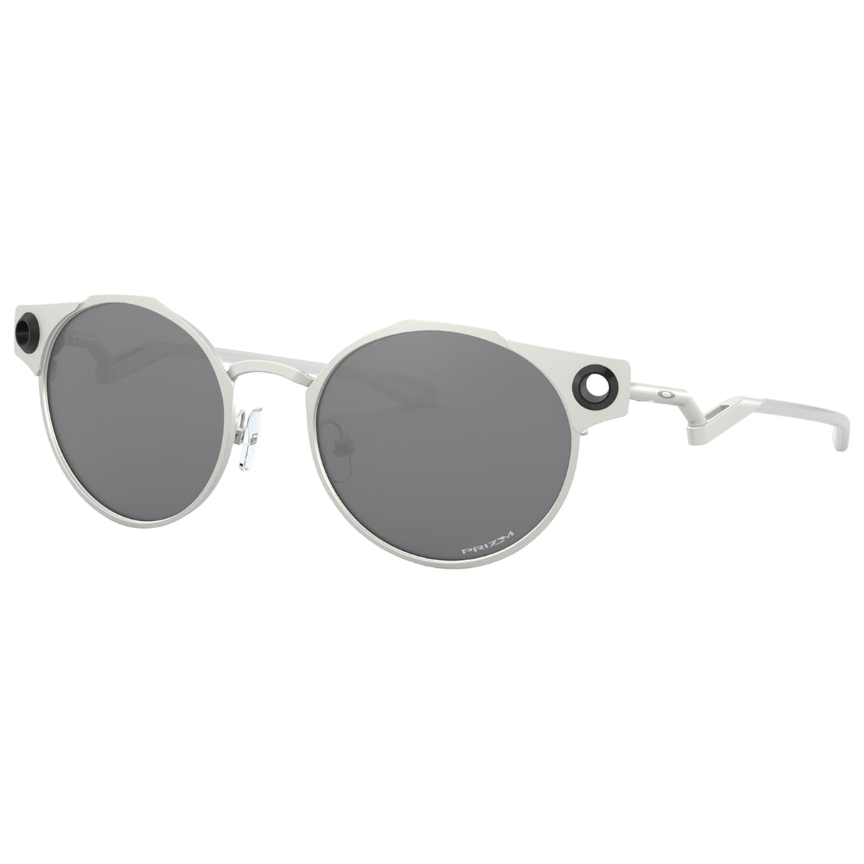 Oakley Deadbolt Sunglasses (Satin Chrome) Prizm Black Lens