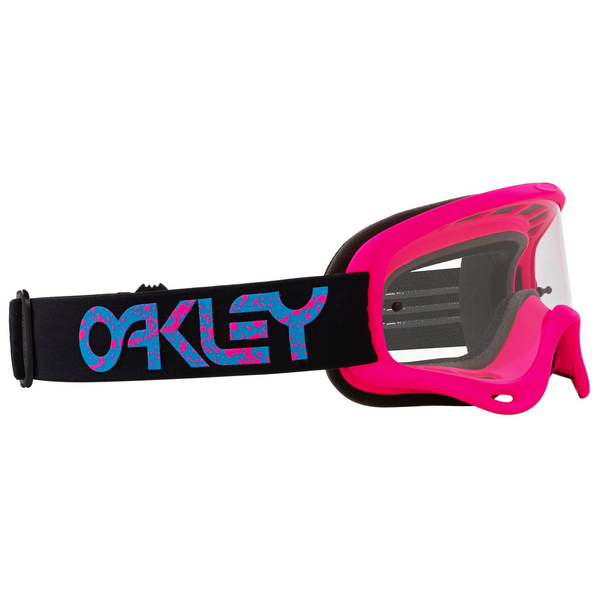 OAKLEY O FRAME MX GOGGLE PINK SPLATTER CLEAR LENS Dirt Store