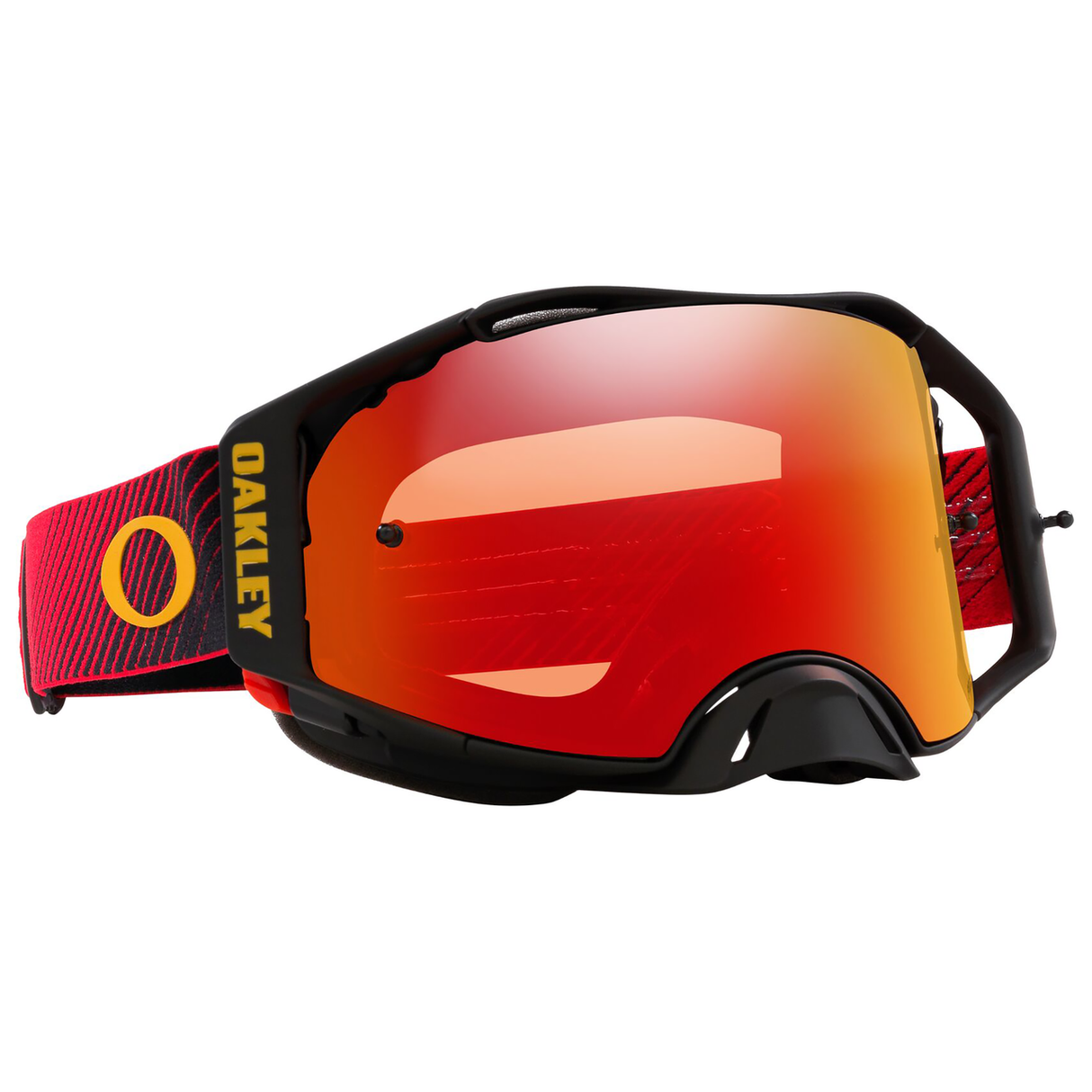 Oakley Airbrake MX Goggle (Red Flow) Prizm MX Torch Lens