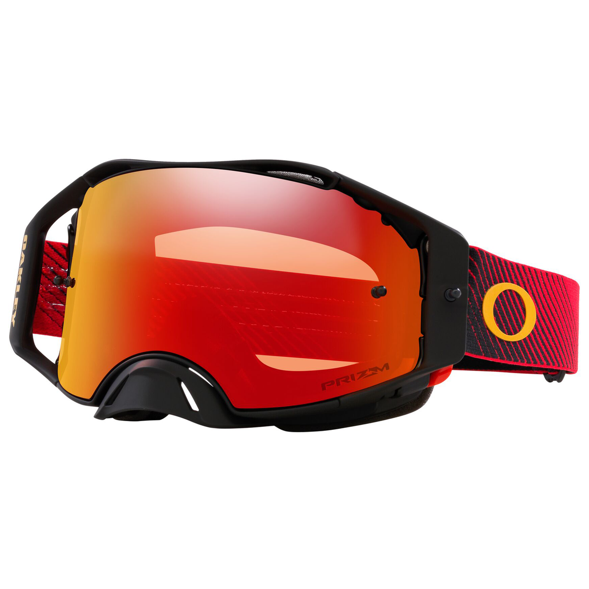 Oakley Airbrake MX Goggle (Red Flow) Prizm MX Torch Lens