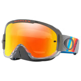 Oakley O Frame 2.0 Pro TLD Collection MX Goggle (Grey Stripes) Fire Iridium Lens