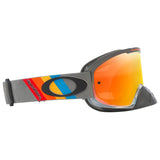 Oakley O Frame 2.0 Pro TLD Collection MX Goggle (Grey Stripes) Fire Iridium Lens