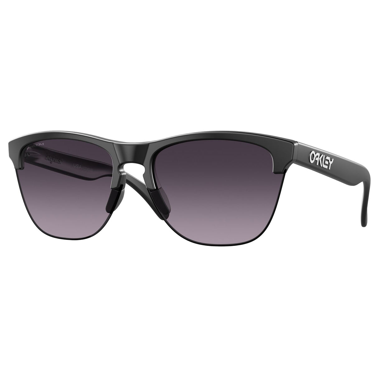 Oakley Frogskins Lite Sunglasses Adult (Matte Black) Prizm Grey Gradient Lens