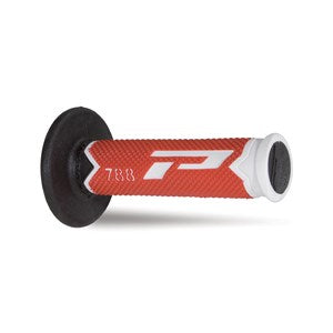 Pro Grip 788 Triple Density Full Diamond Grips **LTD** White End / Red Centre / Black Inner