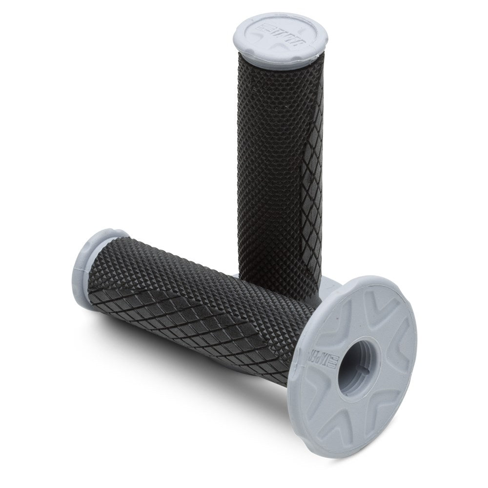 HANDLEBAR GRIP SYNERGY MX DUAL DENSITY GREY FULL DIAMOND