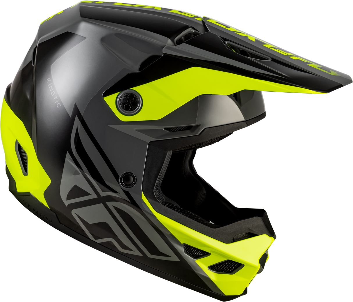 Kinetic Crest Helmet - Grey/Black/Hi-Viz