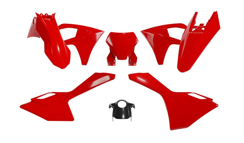 R-TECH PLASTIC KIT (EXCLUDING FORK GUARDS) GASGAS MC/MCF 125-450 2024-ON (VARIOUS COLOURS)