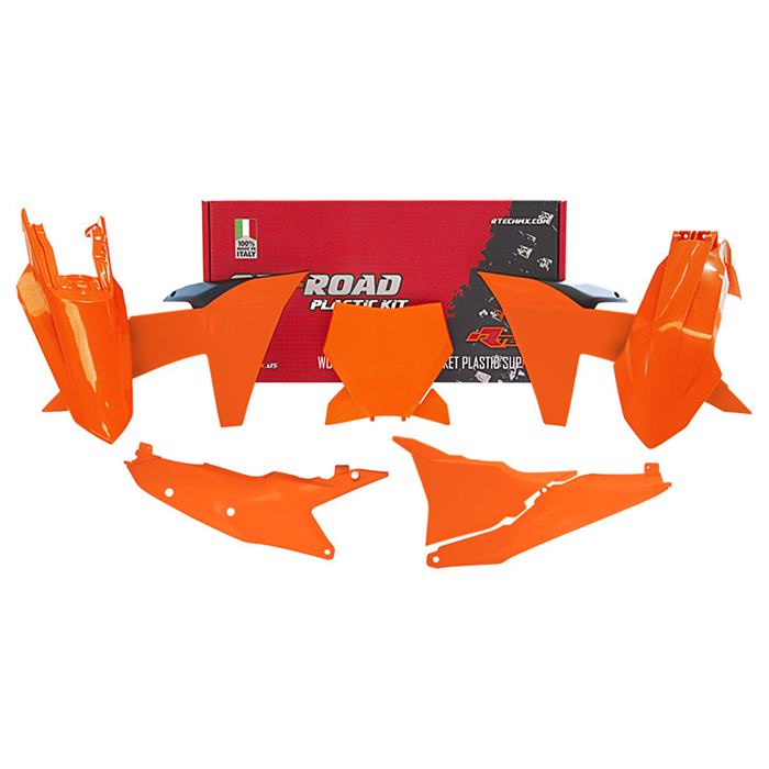 Rtech Plastic Kit (6pc) (Orange/Black) KTM SX125/250/300 23-24 SXF250/350/450 23-24 XCF125/250/300/350/450 23-24