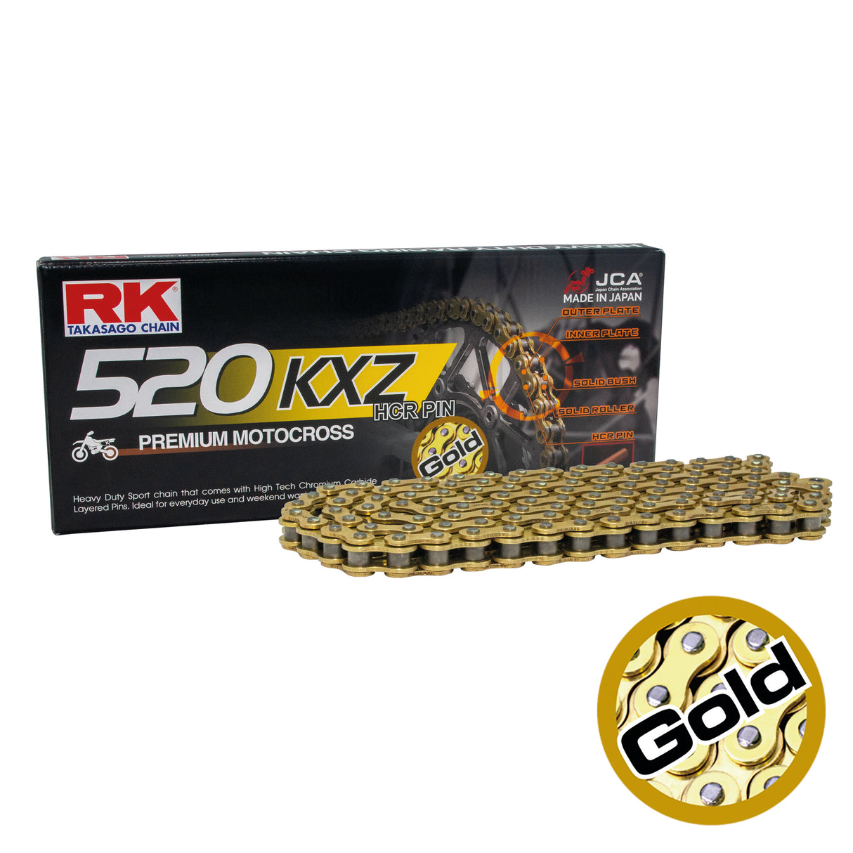 RK GB520KXZ-116 Gold Premium MX Chain
