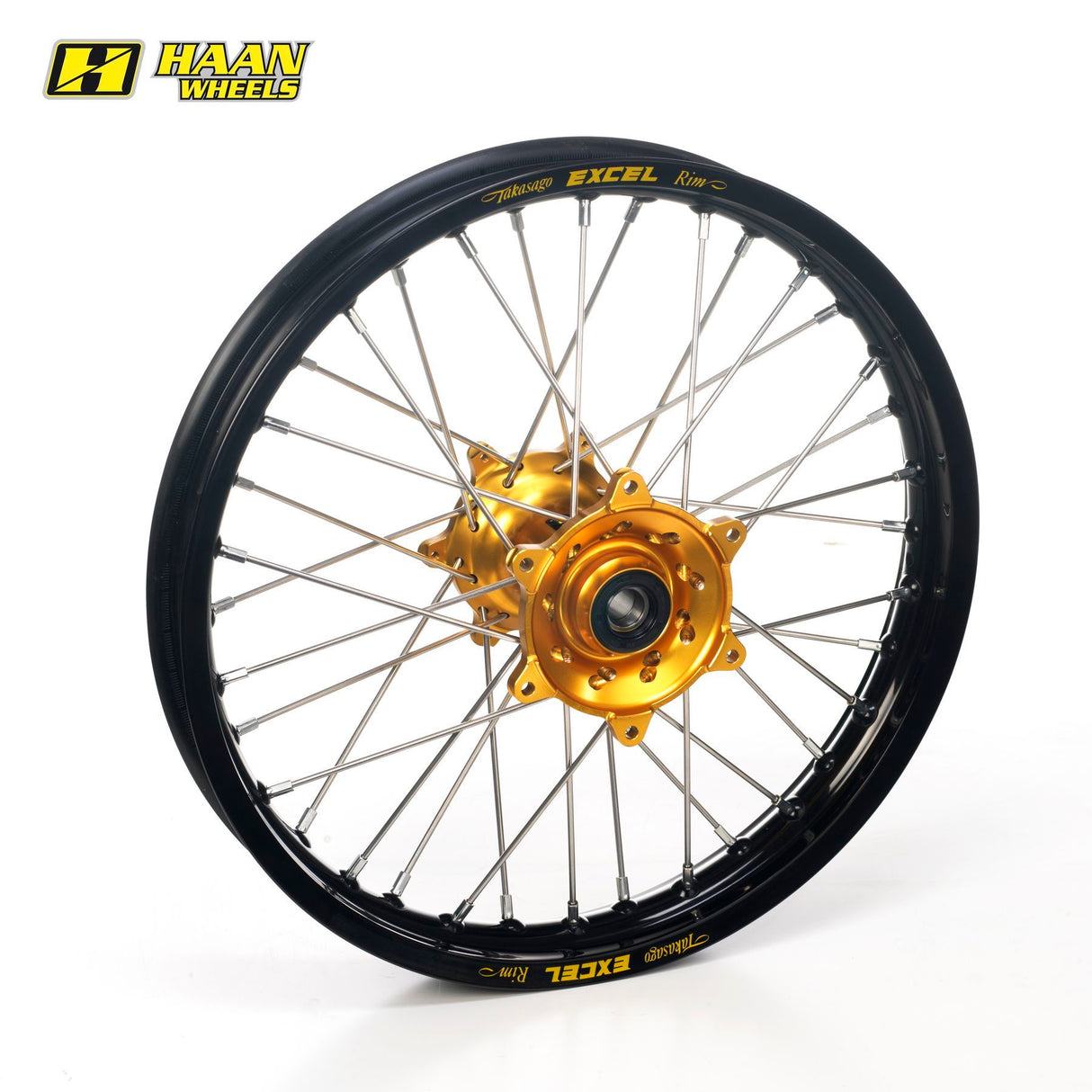 Haan Rear Wheel Black Rim/Gold Hub (19 x 2.15) Suzuki RM-Z450 07-24