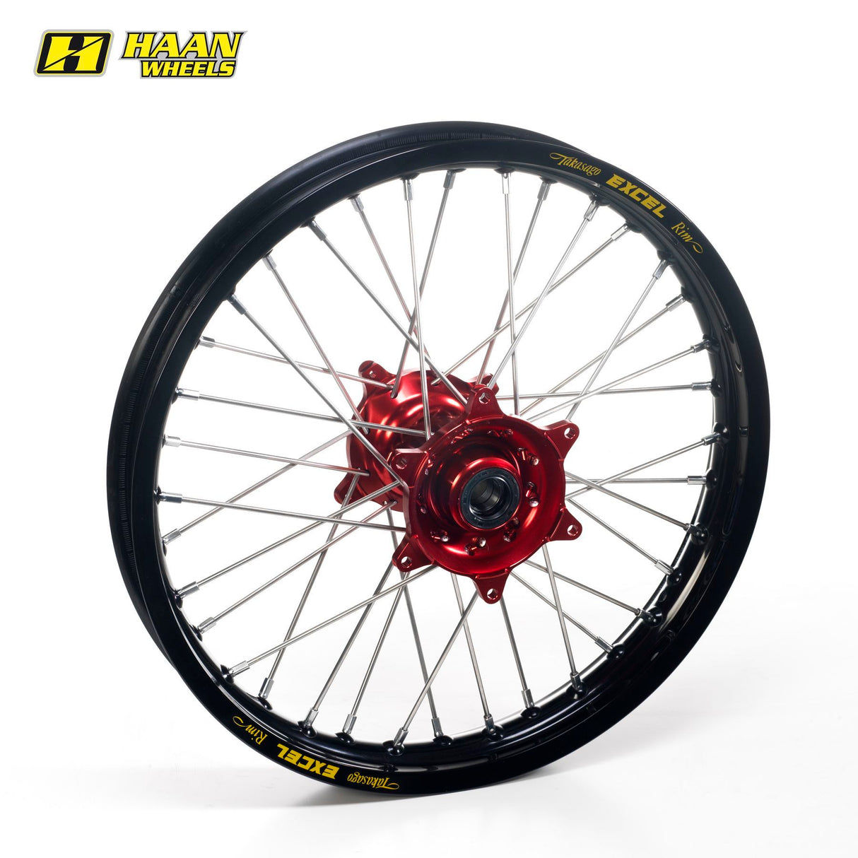 Haan Rear Wheel Black Rim/Red Hub (14 x 1.60) Gas Gas MC85 21-22 S/W