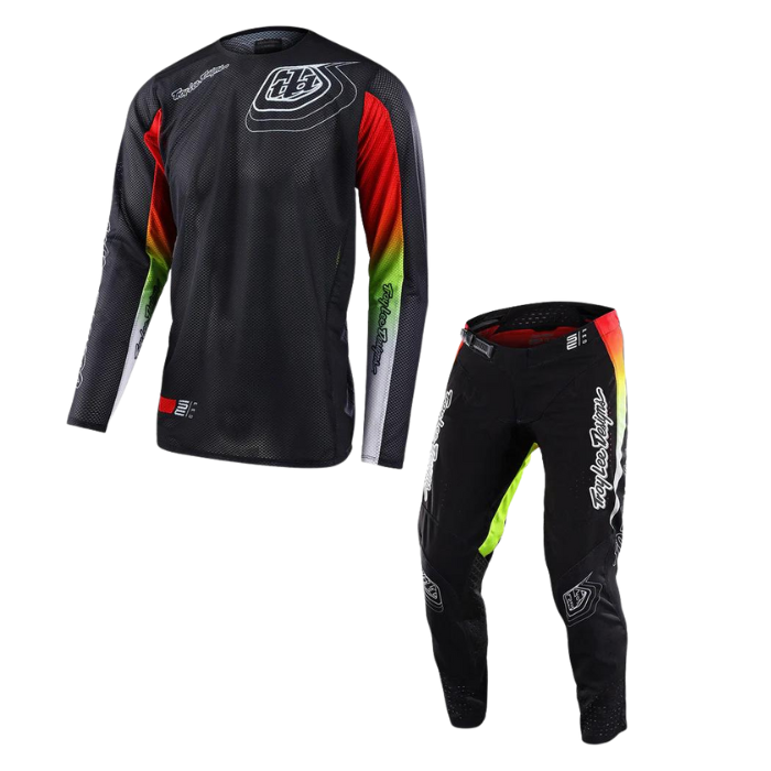 Troy Lee Designs SE PRO RICHTER BLACK/FIRE KIT COMBO