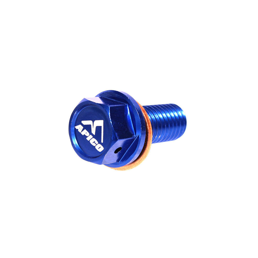 MAGNETIC SUMP DRAIN BOLT M10 X 22MM X 1.5 KAWASAKI  KX450F 06-15, KLX450R 08-15 - BLUE