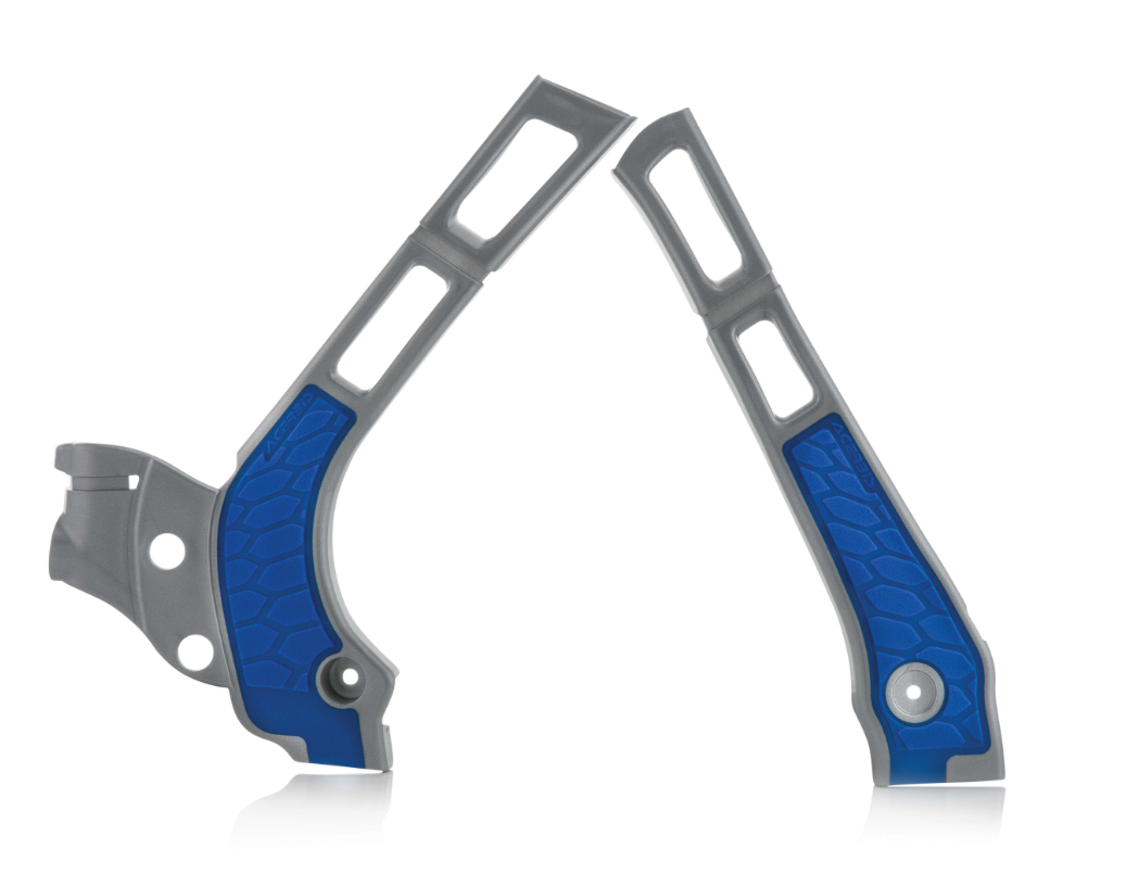 Acerbis X-Grip Frame Protectors Yamaha YZ125 / YZ250 Silver/Blue