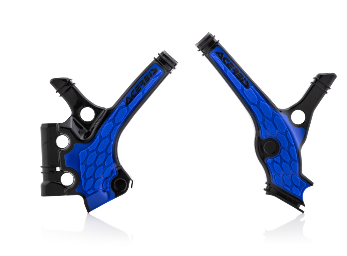 Acerbis X-Grip Frame Protectors Yamaha YZ85 2019 Onwards Black/Blue