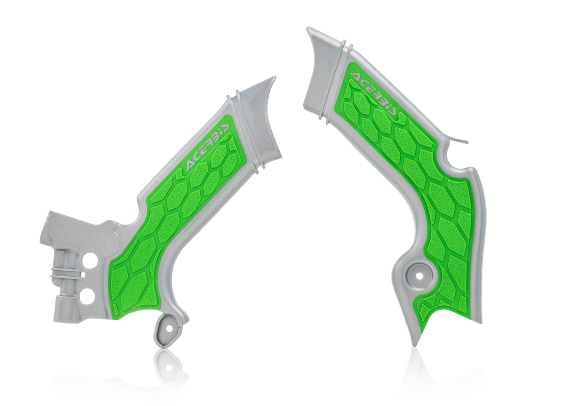Acerbis X-Grip Frame Protectors Kawasaki KX450F 2019 Onwards Grey/Green