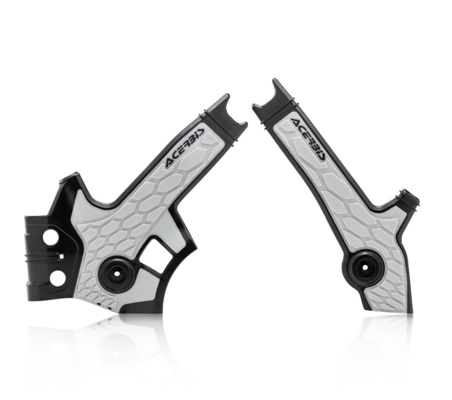 Acerbis X-Grip Frame Protectors Suzuki DR650 Black/Silver