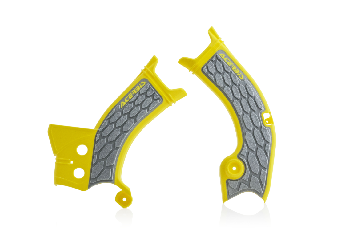 Acerbis X-Grip Frame Protectors Suzuki RM-Z450 Yellow/Grey